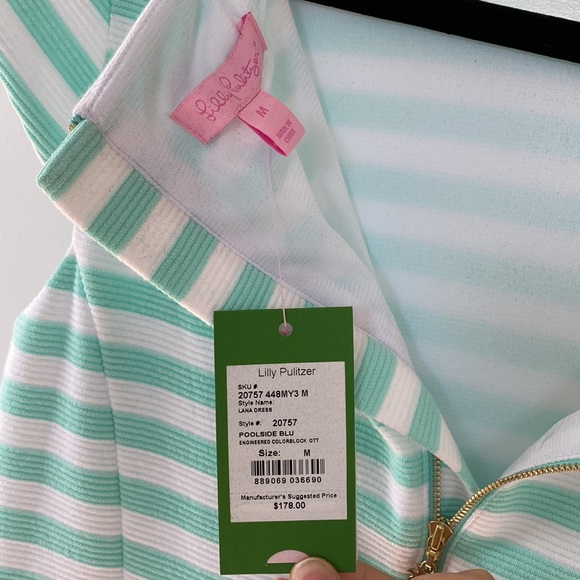 Lily Pulitzer Poolside Blue Color block dress size Medium NWT - Picture 5 of 6